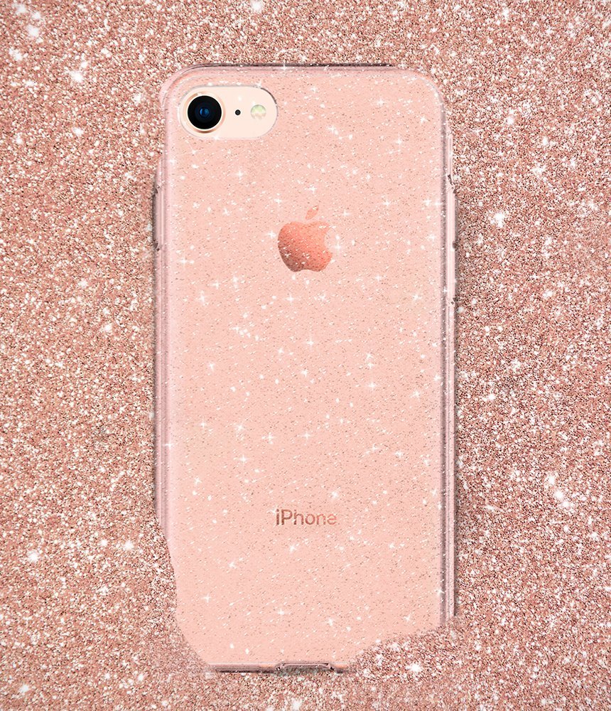 Oryginalne etui silikonowe Liquid Crystal Glitter od marki Spigen dla iPhone 8,7